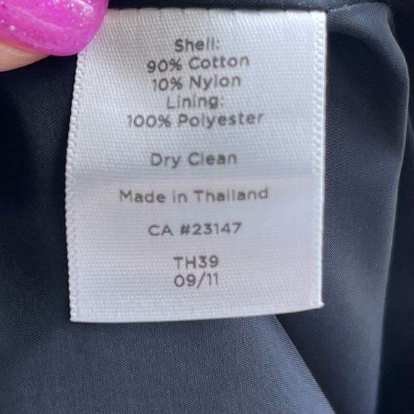 •Talbots• Textured Thin Stripe Pencil Skirt  - Size 8P - Picture 8 of 9